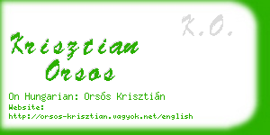 krisztian orsos business card