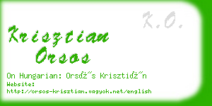 krisztian orsos business card